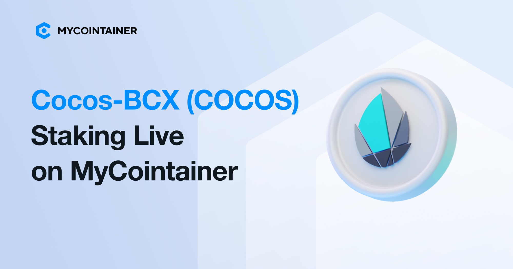 COCOS Staking Now Available on MyCointainer Platform
