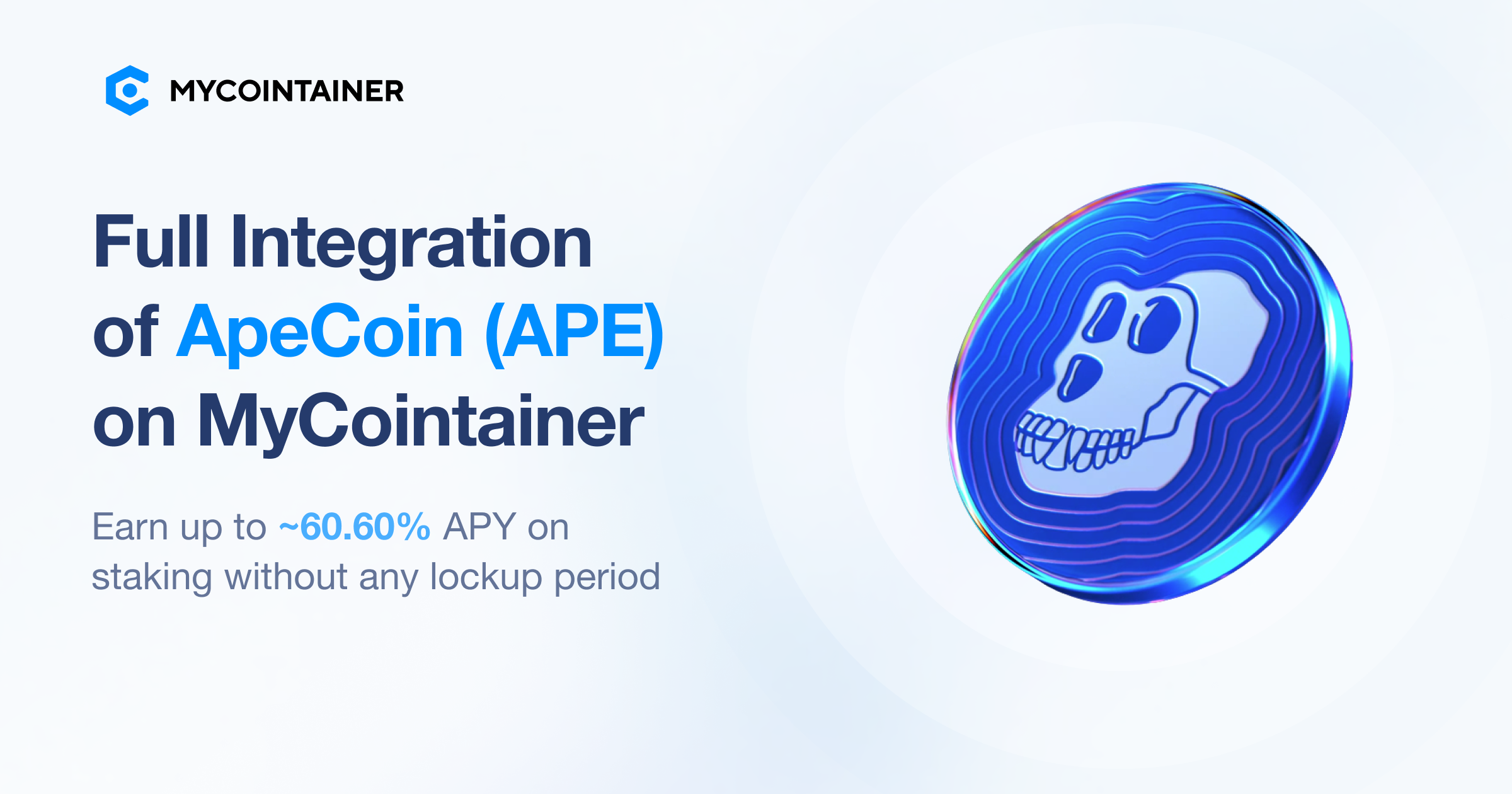 MyCointainer's Recap of ApeCoin (APE) Full Integration
