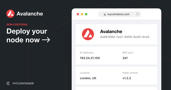 Scaling the Avalanche Node Infrastructure on MyCointainer