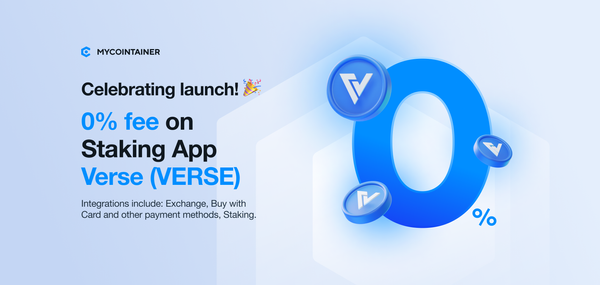 Celebrating One Month of $VERSE on MyCointainer with: 0% Fee on Staking